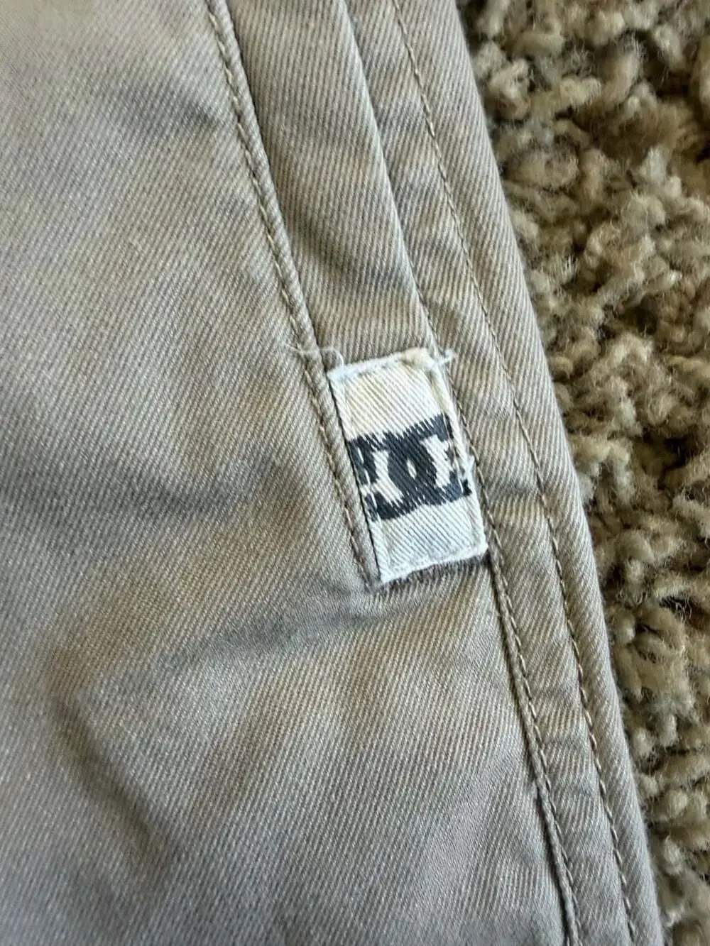 DC Shoes Men's Khaki Chino Flat Front Shorts